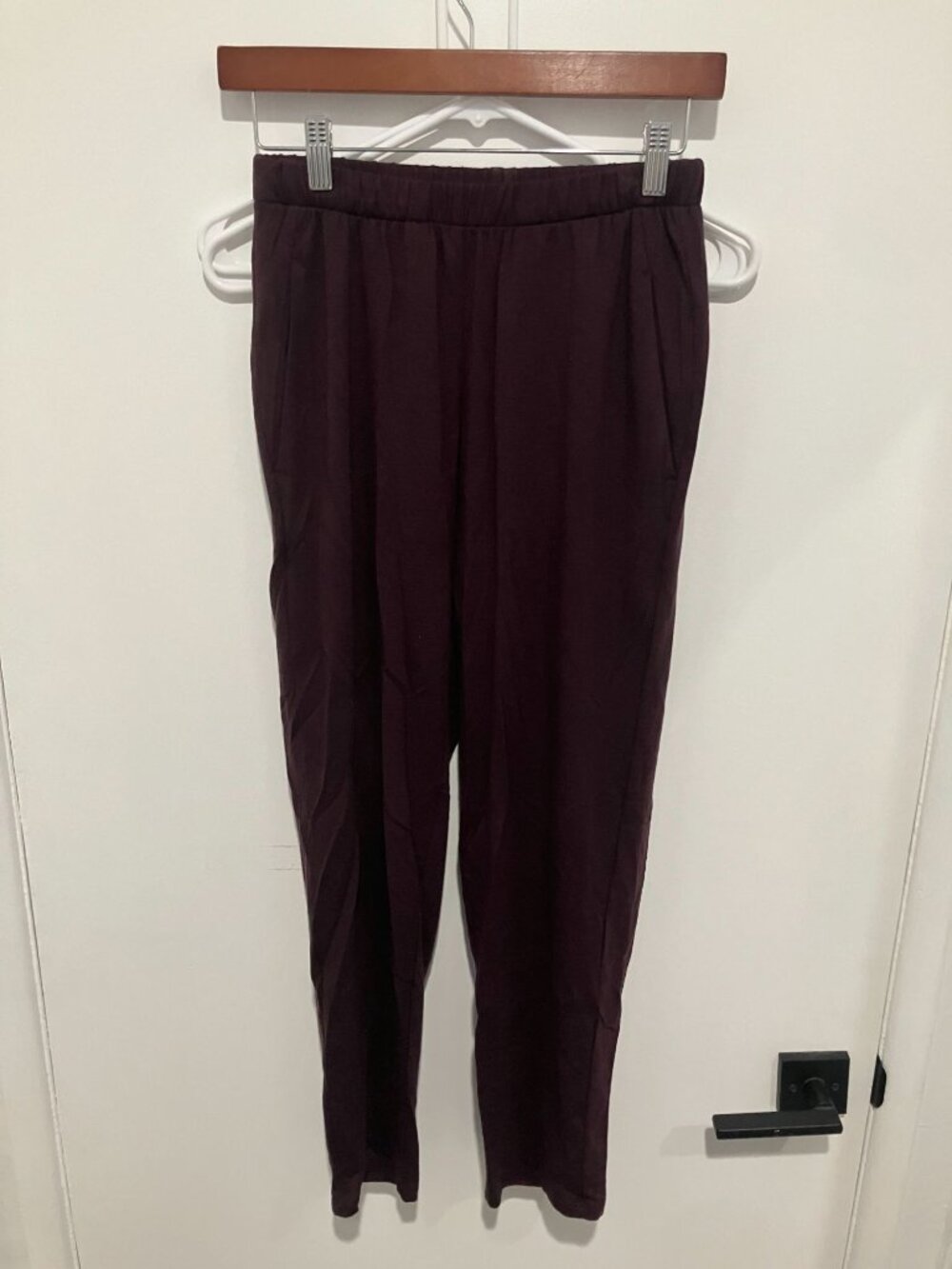 Eileen Fisher Women's Slouchy Tapered Cropped Ankle Pants, Cassis, Size XXS
